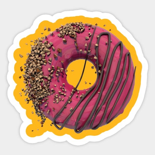 pink glassed donut Sticker by hierrochulo